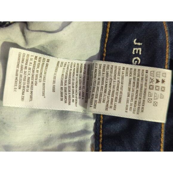 American Eagle Jeans Woman's 2 Jeggings Blue Skinny Stretch Basic Coastal - Picture 12 of 15